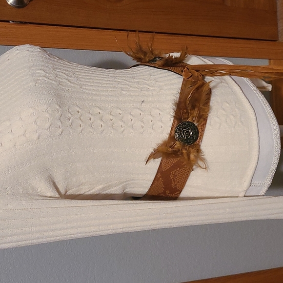 Snakeskin belt, tan,  OS - Picture 1 of 7